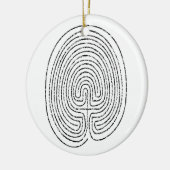 Thumbprint Labyrinth Keramisch Ornament (Links)
