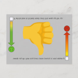 Thumbs Down Emoji-Briefkaart Briefkaart