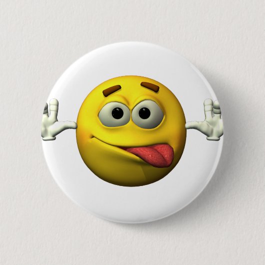 Thumbs Up Face-teken Ronde Button 5,7 Cm (Voorkant)