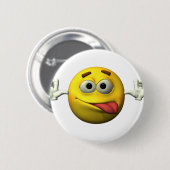 Thumbs Up Face-teken Ronde Button 5,7 Cm (Voorkant /achterkant)