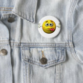 Thumbs Up Face-teken Ronde Button 5,7 Cm (In situ)