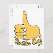 Thumbs Up Gefeliciteerd Cartoon Briefkaart (Voorkant / Achterkant)
