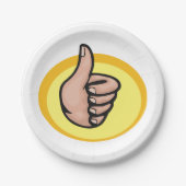 Thumbs Up Gesture Papieren Bordje (Voorkant)