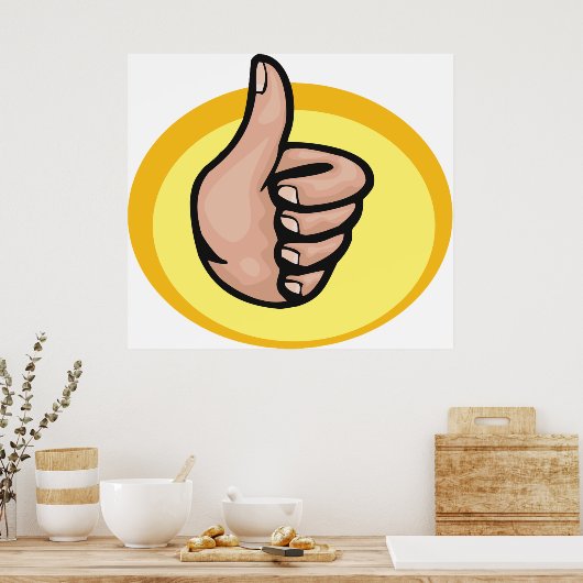 Thumbs Up Gesture Poster (Keuken)