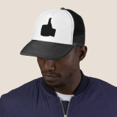 Thumbs Up Gesture, White Back Trucker Pet (In situ)