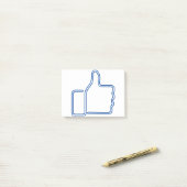 Thumbs Up - Neon - Blue Post-it® Notes (Op bureau)