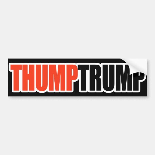 THUMP TRUMP - .png Bumpersticker (Voorkant)
