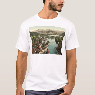 Thun en de Alpen, Bernese Oberland, Zwitserland c T-shirt