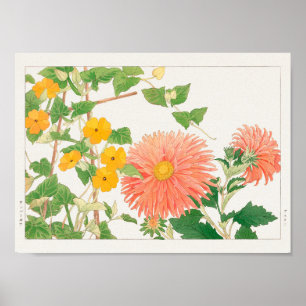 Thunbergia, China Pasen van Tanigami Konan Poster