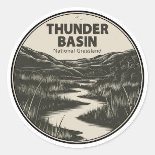 Thunder Basin National Grassland Wyoming Stroom Ronde Sticker