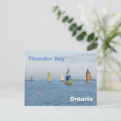 Thunder Bay - boten Briefkaart (Staand voorkant)