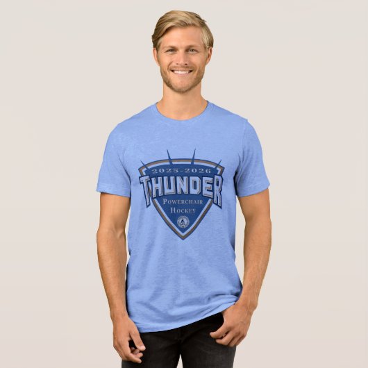 thunder blue Tri-Blend shirt (Voorkant volledig)