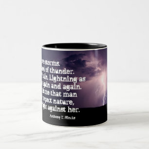 Thunder Lightning Quote Tweekleurige Koffiemok