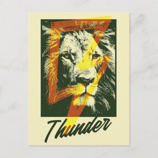 Thunder Lion Briefkaart (Voorkant)