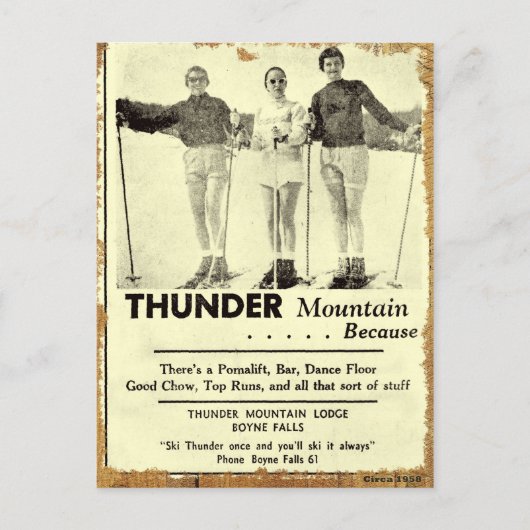 Thunder Mountain Briefkaart (Voorkant)