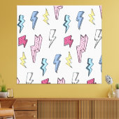 Thunder Naadloze Illustratie Canvas Afdruk (Insitu (Woonkamer))