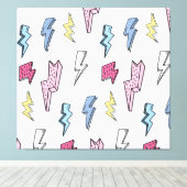 Thunder Naadloze Illustratie Canvas Afdruk (Insitu (Houten vloer))