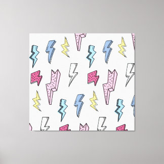 Thunder Naadloze Illustratie Canvas Afdruk