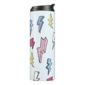  Thunder Naadloze Illustratie Thermosbeker (Gedraaid links)