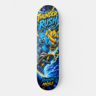 Thunder Rush Elektrisch Blauw Monster Skate Grafis Skateboard