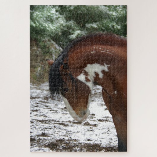 Thunder Snow Mustang Stallion Legpuzzel (Verticaal)