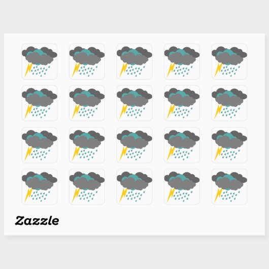 Thunder Storm Weather Tracker Sticker sheet (Vel)