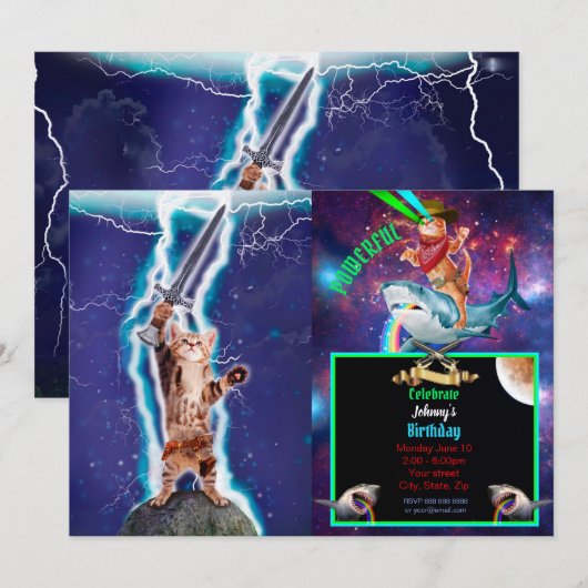 Thunder warrior cat kaart (Voorkant / Achterkant)