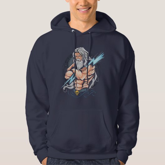 Thunder zeus god kunstontwerp hoodie (Voorkant)