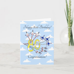 Thunderbird 80th - Birthday Card Blue Sky Kaart