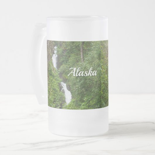 Thunderbird Falls Painsted Glass Beer Mug (Devant gauche)