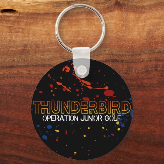 Thunderbird Golf Sleutelhanger – Splatter QR (Voorkant)