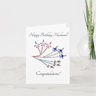 Thunderbird Husband Birthday Card White Kaart