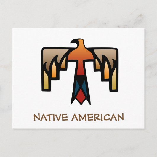 Thunderbird - Inheems Amerikaans Indiaans symbool Briefkaart (Voorkant)