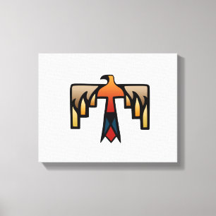 Thunderbird - Inheems Amerikaans Indiaans symbool Canvas Afdruk