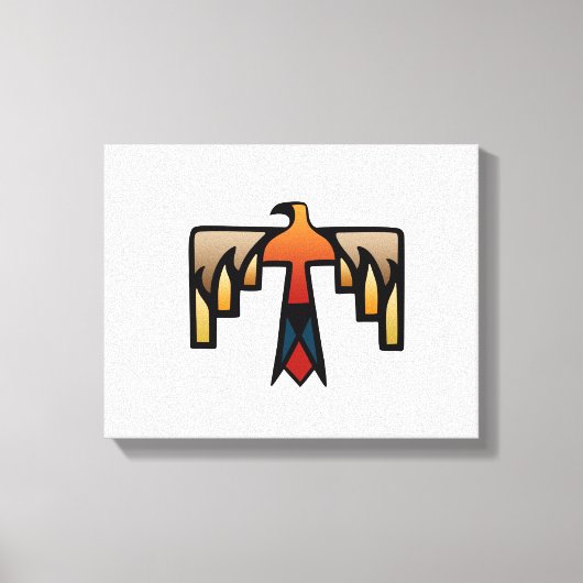 Thunderbird - Inheems Amerikaans Indiaans symbool Canvas Afdruk (Voorkant)