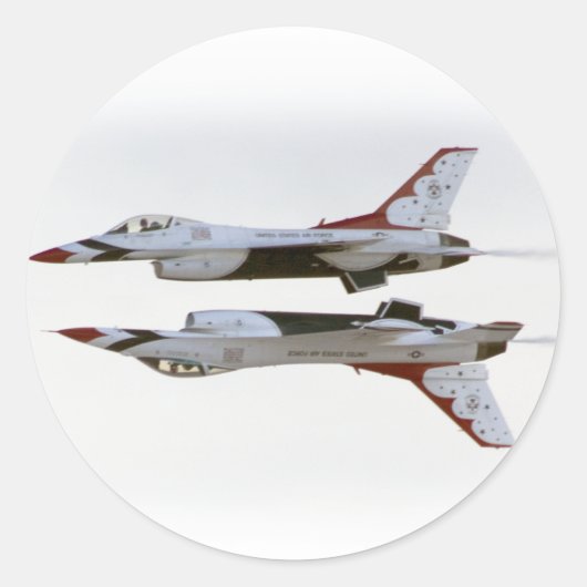 Thunderbird Maneuver - Mirror Ronde Sticker (Voorkant)