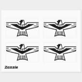 Thunderbird Outline Rechthoekige Sticker (Vel)