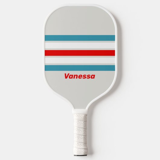 Thunderbird over het hele vlak met naam pickleball paddle (Voorkant)