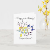 Thunderbirds 70e - Carte d'anniversaire blanc (Fleur jaune)