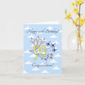 Thunderbirds 90e anniversaire - Carte - Ciel bleu  (Fleur jaune)