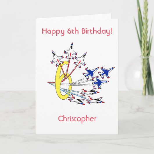Thunderbirds - Carte d'anniversaire 6 ans (Devant)