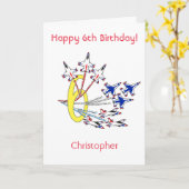 Thunderbirds - Carte d'anniversaire 6 ans (Fleur jaune)