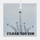 Thunderbirds Split Formaties Glas Ornament (Achterkant)
