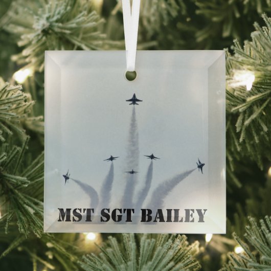 Thunderbirds Split Formaties Glas Ornament (Insitu)