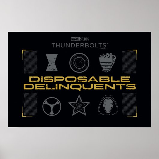 Thunderbolts* | Disposable Delinquents Poster (Voorkant)