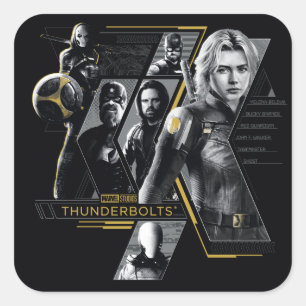 Thunderbolts*   Groepsstrip Vierkante Sticker