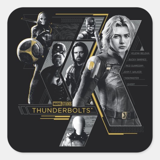 Thunderbolts* | Group Graphic Vierkante Sticker (Voorkant)