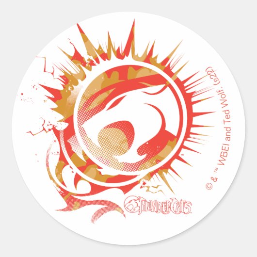 ThunderCats | Explosive Logo Graphic Ronde Sticker (Voorkant)
