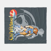ThunderCats | Lion-O Halfttone Shadow Graphic Fleece Deken (Voorkant (Horizontaal))