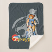 ThunderCats | Lion-O Halfttone Shadow Graphic Sherpa Deken (Voorkant)